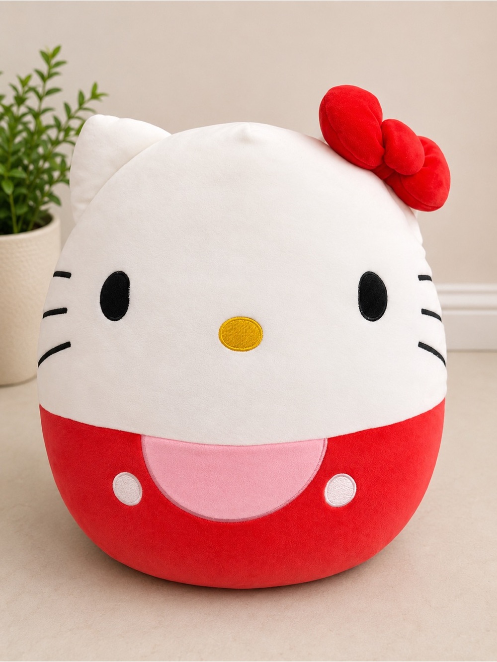 Hello Kitty Soft Squishmallow 18 inches- White, Red, Pink